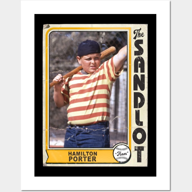 Hamilton 'Ham' Porter Vintage The Sandlot Trading Card Wall Art by darklordpug